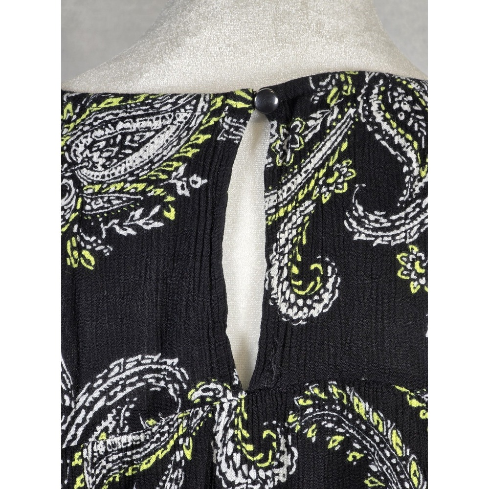 Cato Womens Tank Top Size 22/24W Crocheted Yoke Sleeveless Paisley Peasant Boho - Picture 9 of 15